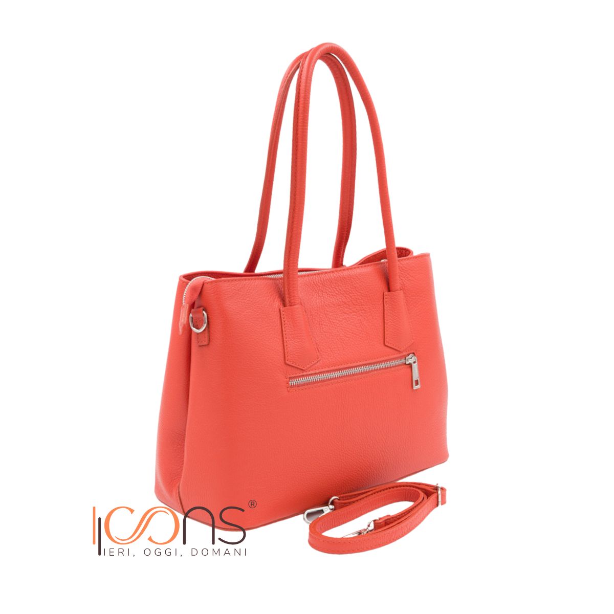 Icons, Sac bandoulière en cuir Miss Lucinda vue de dos