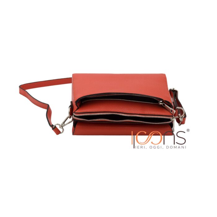 Icons, crossbody leather bag Miss Lea top view